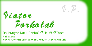 viator porkolab business card